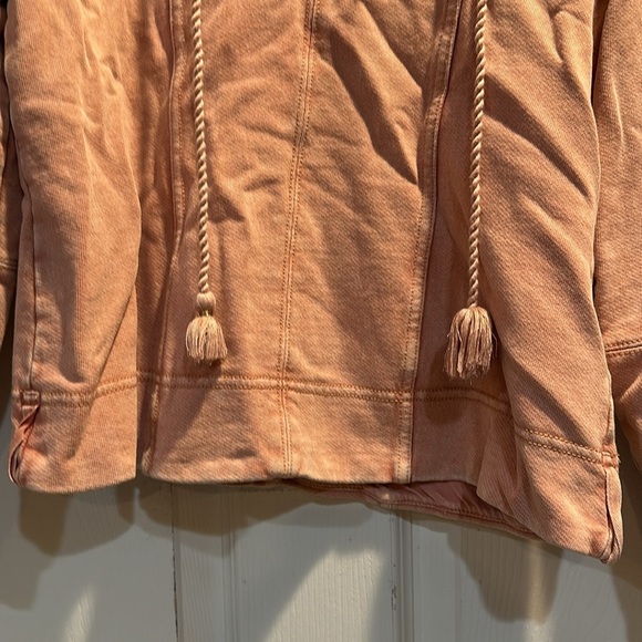 Anthropologie Maeve Jeannie Pink Pieced French Terry Pullover Sweatshirt M - Picture 5 of 8